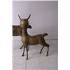 Image 2 : (2) Brass Deer Statues