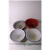 Image 1 : Enamel Bowls and Strainers