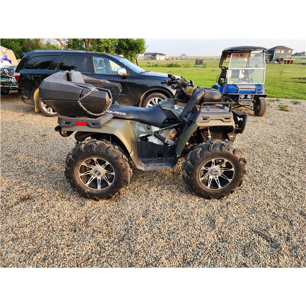 2012 Polaris Sportsman 800 EFI w/ a HMF Exhaust, Moose Hand Warmers, Winch, and Snow Blade (Offsite)