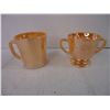 Image 2 : Fire King Mug & Sugar Bowl,(2) Aluminum Baking Pan, Glass Cream and Sugar