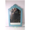 Image 1 : Wooden Blue Mirror - 17" x 28"