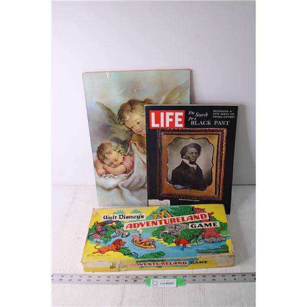 Vintage Disney Board Game, Life Magazine and Art