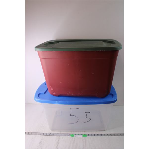 *(2) Storage Tubs with Lids