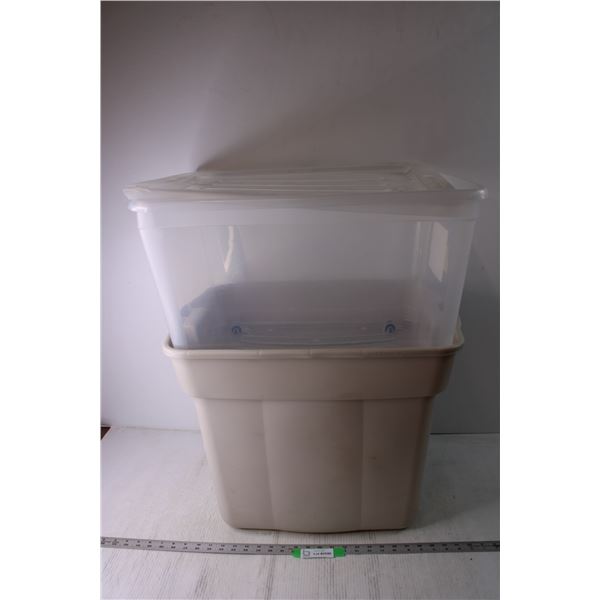 *(2) Storage Tubs with Lids