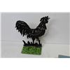 Image 5 : Decorative Rooster Stove Element Covers - Metal Rooster Candle Holder - Rooster Plate