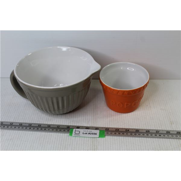 Large Chimo Ceramic Bowl/Pitcher - Ceramic Popcorn Dish