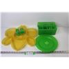 Image 1 : Large Plastic Platter - Cutlery Set - Plates - Salt & Pepper