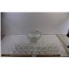 Image 1 : Glass Punch Bowl + (16) Glass Cups