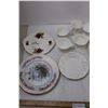 Image 2 : (3) Ashtrays + Bread Tube + (6) Decorative Plates + (5) Cups