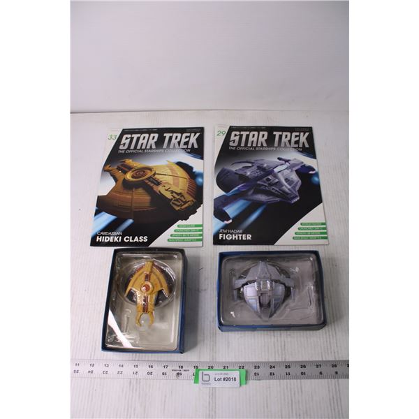 (2) Star Trek Models with Magazines