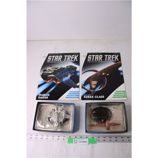 (2) Star Trek Models with Magazines