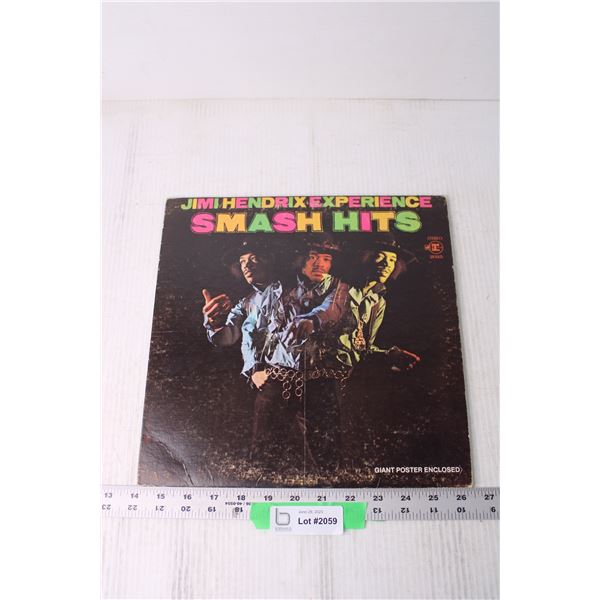 Vintage Jimi Hendrix Smash Hits Vinyl Record