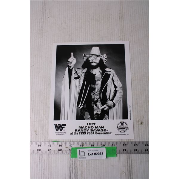 WWF  Macho Man  Randy Savage Photo - 8  x 10 