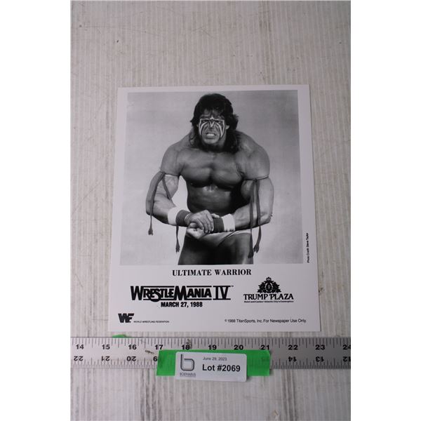 WWF Ultimate Warrior Photo - 8" x 10"