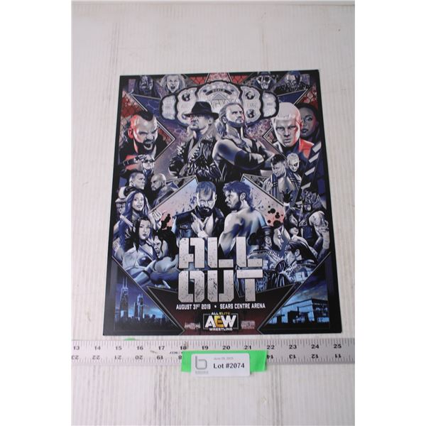 AEW Wrestling All Out Poster - 11  x 14 