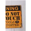 Image 2 : Metal Garage Warning Sign - 10" x 14"