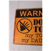 Image 4 : Metal Garage Warning Sign - 10" x 14"