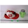 Image 1 : Molson Beer Hat with Straw and Pickle Jar