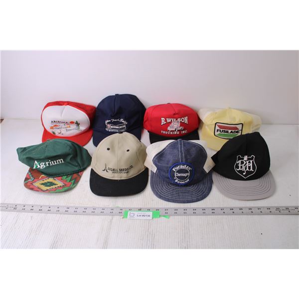 (8) Hats with Logos