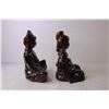 Image 4 : (2) Ceramic People Statues