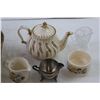 Image 2 : Tea Pot + (3) Creamers + Metal Basket