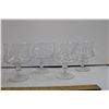 Image 2 : (4) Pin Wheel Crystal Cocktail Glasses + (7) Pin Wheel Crystal Snifters