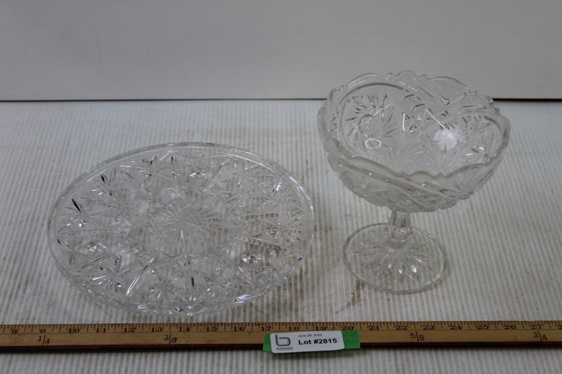 Pin Wheel Stand Pin Wheel Crystal Compote Dish + Pin Wheel Crystal Cake Stand ...