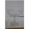 Image 2 : Pin Wheel Crystal Compote Dish + Pin Wheel Crystal Cake Stand