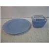 Image 2 : (4) Pieces Pyrex Blue Delphite