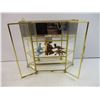 Image 2 : Glass and Brass Curio Cabinet and Ornaments and Brass Butterflies Candle Holder
