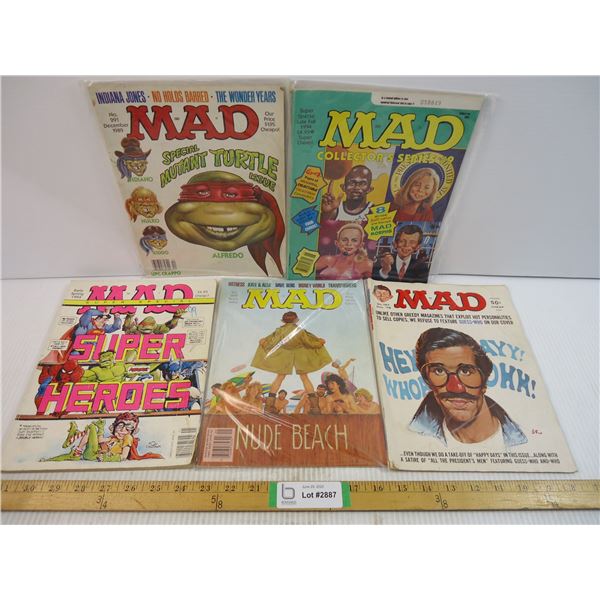 Lot of (5) MAD Magazines