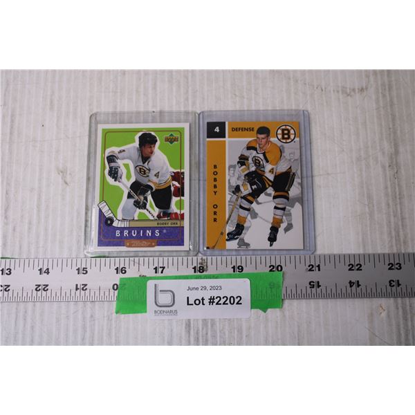 (2) Bobby Orr NHL Trading Cards