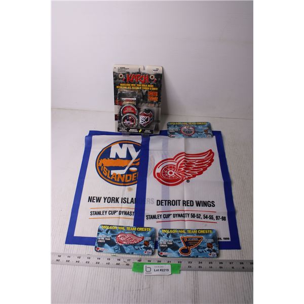 NHL Hockey Mini Flags, Patches and Misc.