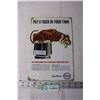 Image 1 : Esso Tiger Tin Sign - 8" x 12"