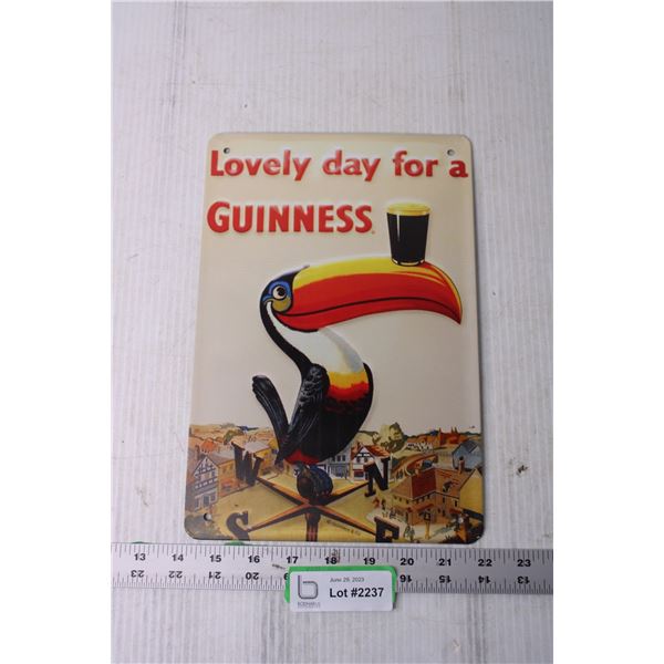 Guinness Beer Tin Sign - 8  x 12 