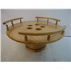 Image 2 : Wooden Lazy Susan with Mug Hooks and Corkscrew/Bottle Opener Bar Set