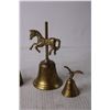Image 2 : (5) Brass Trinkets - Bells, Jewelry Dish