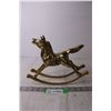 Image 1 : Large Brass Rocking Horse