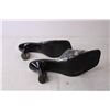 Image 6 : Women's Jolie Victoria Black and Silver Lucite Slide Shoes - Size 9