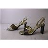 Image 2 : Women's Daybreaks Gold and Black Strappy Sandals - Size 8M