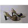Image 4 : Women's Daybreaks Gold and Black Strappy Sandals - Size 8M