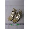 Image 1 : Women's Daybreaks Gold Strappy Sparkle Strap Sandals - Size 8