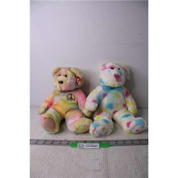 (2) Large Beanie Babies