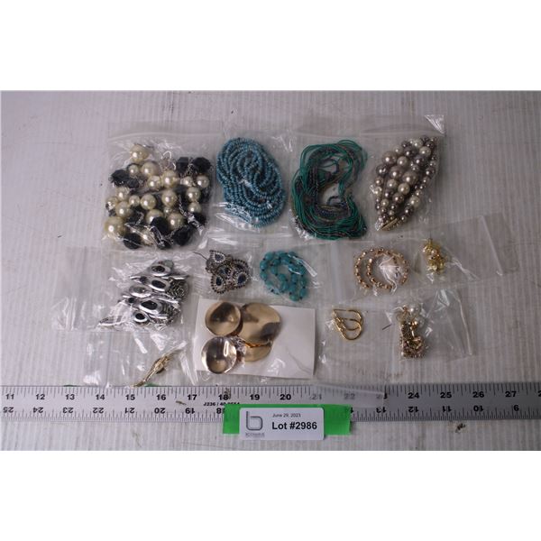 Assorted Costume Jewelry - Necklaces, Earrings