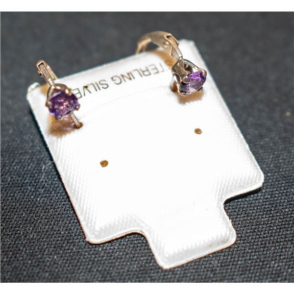 BZ511-100 SILVER GENUINE GEMSTONES EARRINGS