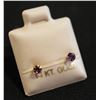 Image 1 : BZ511-70 14K YELLOW GOLD AMETHYST EARRINGS
