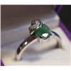 Image 1 : BZ511-95 SILVER 1.6CT EMERALD SIZE 8 RING