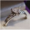 Image 1 : BZ511-82 SILVER ROSE QUARTZ SIZE 7 RING