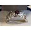 Image 1 : BZ511-86 SILVER GARNET SSIZE  6 RING