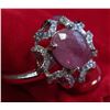 Image 1 : BZ511-77 SILVER 2.6CT RUBY SIZE 6 RING